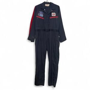 Vintage Ford Esso Mechanics Coveralls Unitog Workwear Size Medium Talon Zip